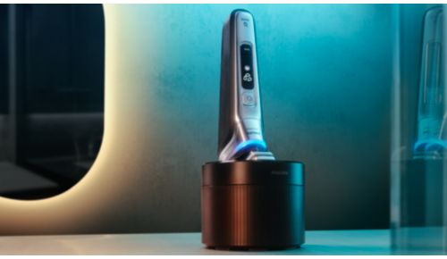 Gründliche Reinigung in nur 1 Minute mit der Reinigungsstation