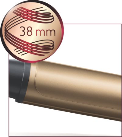 Tenaza de 38 mm para rizos con movimiento y ondas naturales