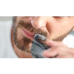 מעצב זקן עם מערכת השואבת שאריות זיפים לפחות לכלוך