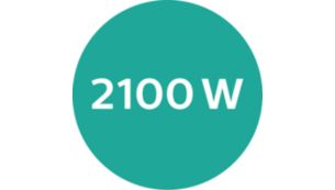 Profesjonalna moc 2100 W pozwala uzyskać efekty jak w salonie