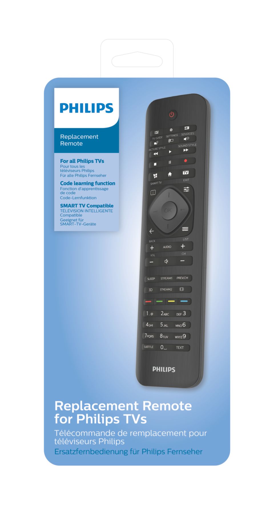 Riry Reemplazo Mando Philips TV de Repuesto para Todos los Philips  Ambilight Smart TV 22PFH4000 32PHT4131 48PFK4101 con botón Netflix :  .es: Electrónica