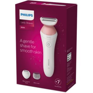 Philips Lady Shaver Series 6000 Cordless shaver with 7 accessories - wet and dry use