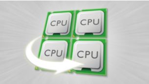 Quad-core processor for faster performance