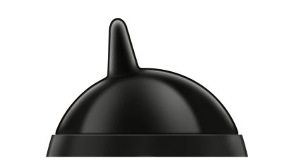 Angled spout mitigates head tilting