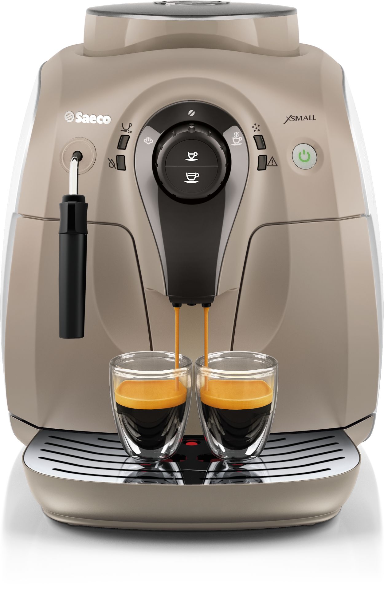 Saeco HD8745/23 - Cafetera Saeco Xsmall espresso automática 1400W con  espumador de leche clásico, molinillos 100