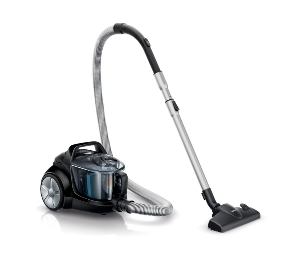 Aspirateur avec sac Philips PowerPro Compact FC9331 - Aspirateur - traineau  - sans sac - noir profond