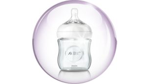 Geschikt voor Philips Avent Natural glazen flessen van 120 ml