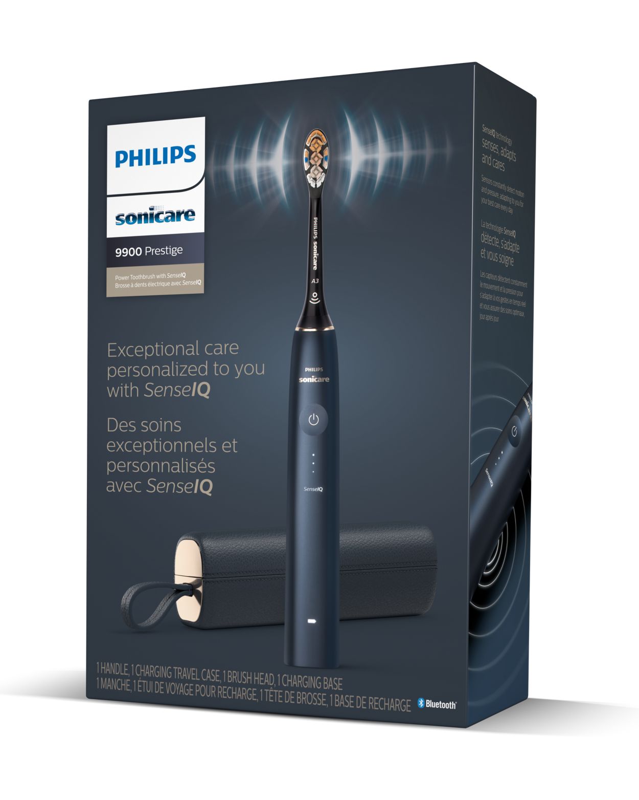 Philips Sonicare 9900 Prestige Rechargeable Electric Toothbrush with  SenseIQ Midnight HX9990/12 - Best Buy