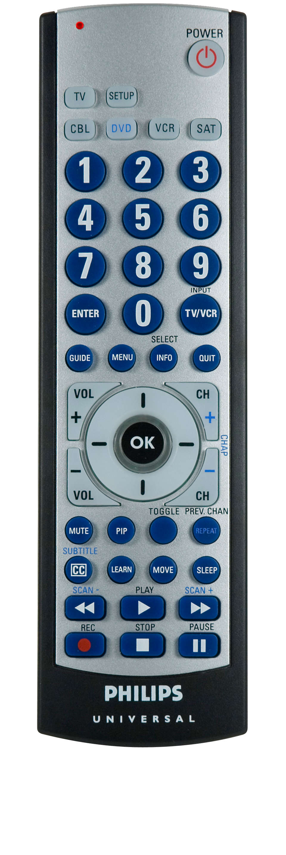 5 device universal learning remote