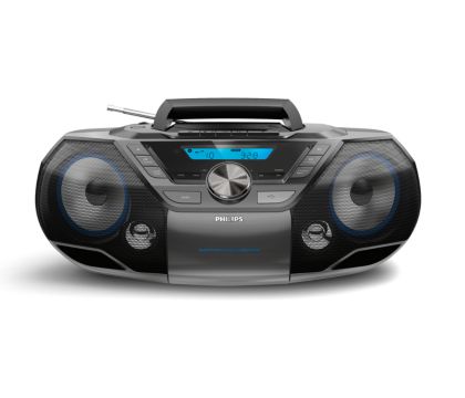 Philips Portable Boombox CD Player with Bluetooth, USB, Radio