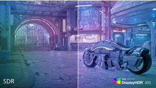 DisplayHDR 400 per immagini più realistiche e di grande impatto