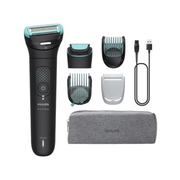 Body Groomer 7000 Series 2D flex head and dual trim-shave system