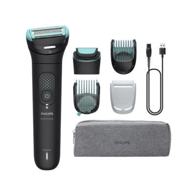 Body Groomer 7000 Series 2D flex head and dual trim-shave system