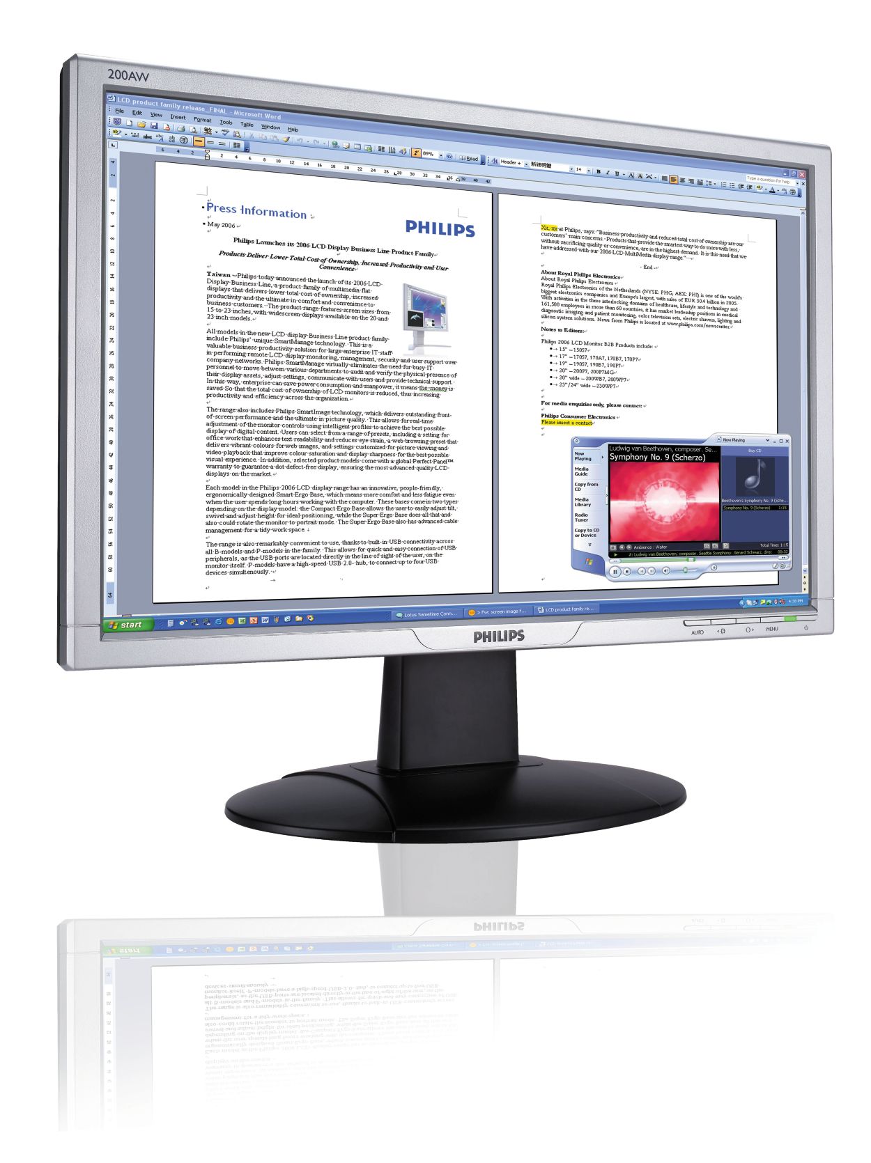 Convenient embedded audio, Vista-ready widescreen