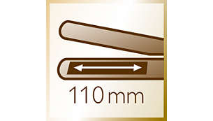 Plaques longues de 100 mm pour un lissage facile et rapide