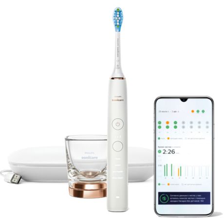 HX9911/94 Philips Sonicare DiamondClean 9000 Elektrische Schallzahnbürste mit App - Rose Gold
