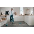 Vacuums and mops in one stroke