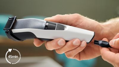 Cordless use for up to 45 minutes