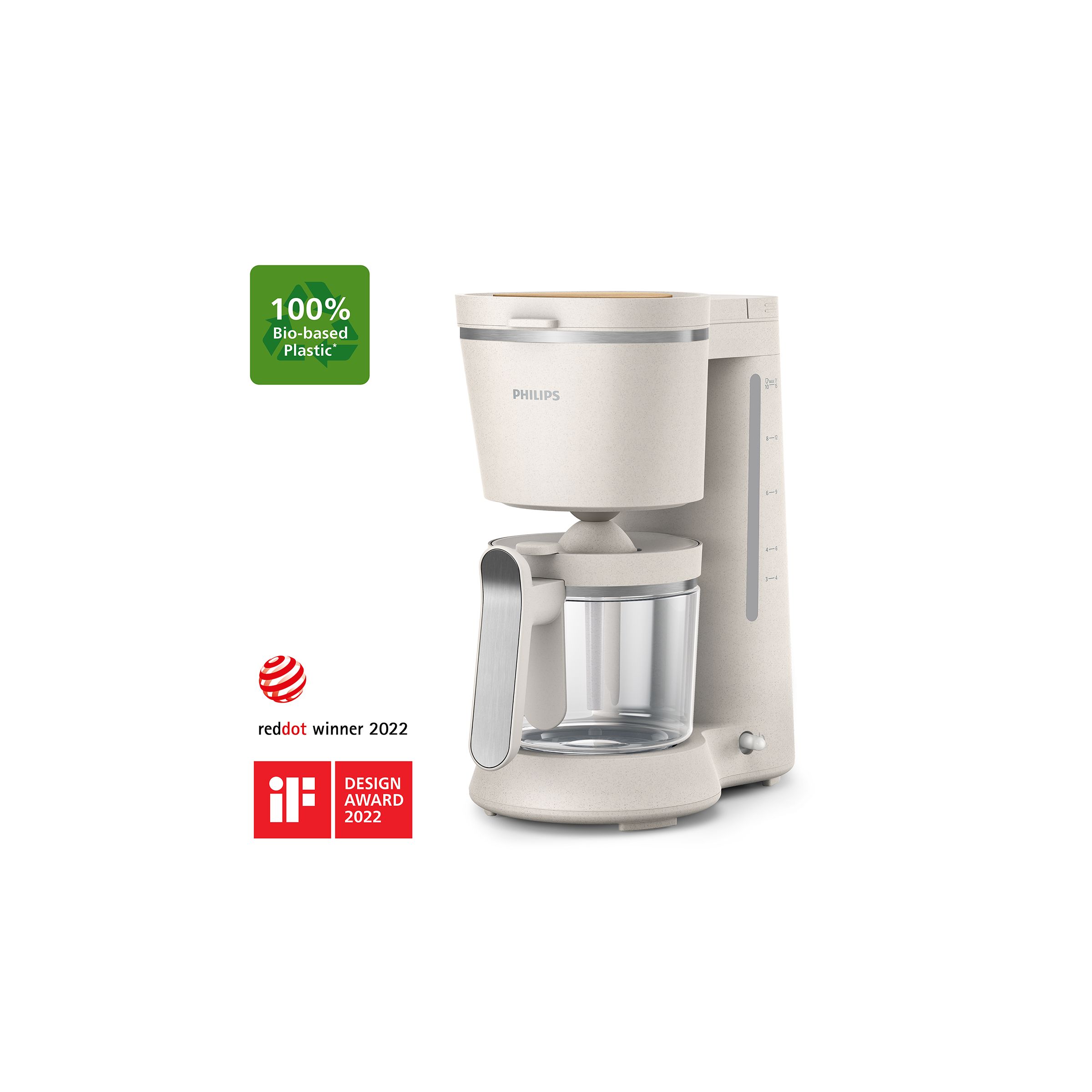 Philips Eco Conscious Edition - Cafetieră cu filtru cu picurare, 1,2 l - HD5120/00