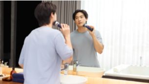 1시간 충전 후 50분 무선 면도 가능