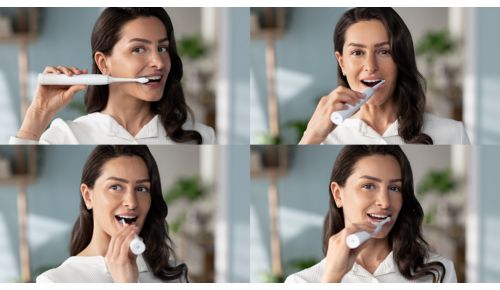 Optimieren Sie Ihr Putzerlebnis mit dem 2-Minuten-Timer und dem 4-Quadranten-Timer