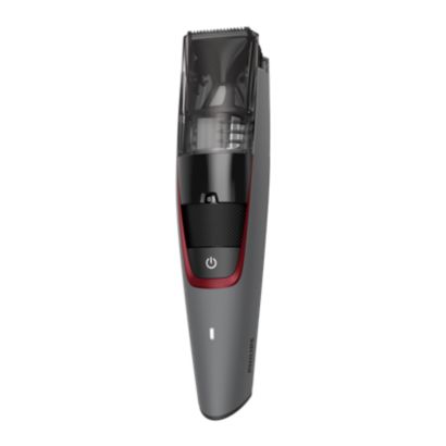 מעצב זקן עם מערכת השואבת שאריות זיפים לפחות לכלוך