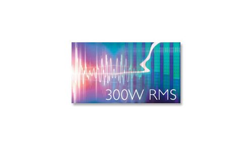 Totaal uitgangsvermogen van 300 W RMS