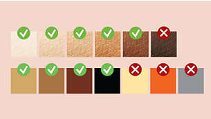 Suitable for most skin tones and hair colours