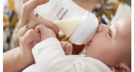 Nipple releases milk when baby actively drinks