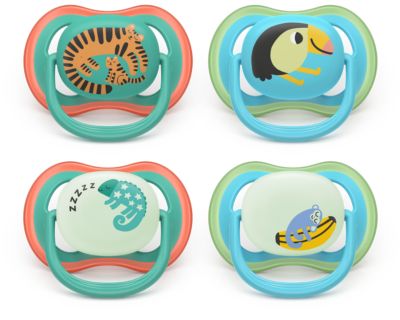 Avent Dark Philips Pacifier - Ultra Air Day And Night - Scf087/27