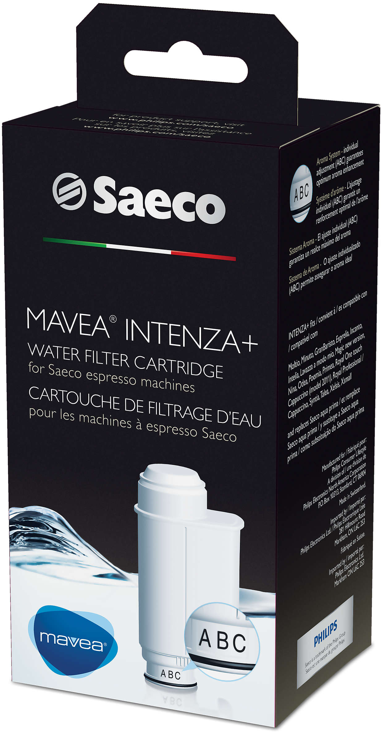 motif-Tasse 4 x Filtre à Eau compatible avec Intenza Philips Saeco ca6702/00 