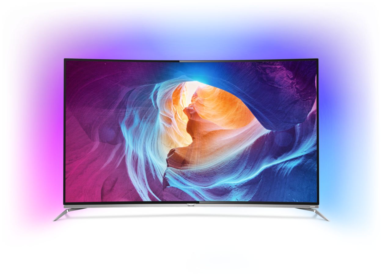 4K Böjd LED-TV driven av Android TV