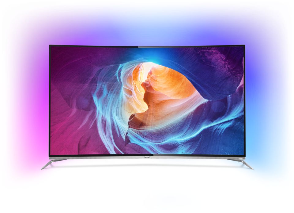 4K Böjd LED-TV driven av Android TV