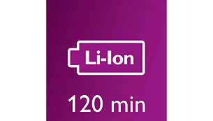 Мощный литий-ионный аккумулятор для автономной работы до 120 минут