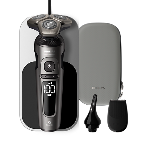 SP9872/15 Shaver S9000 Prestige Elektrischer Nass- und Trockenrasierer mit SkinIQ