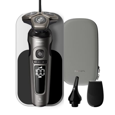 SP9872/15 Shaver S9000 Prestige Aparat de bărbierit electric umed şi uscat cu SkinIQ