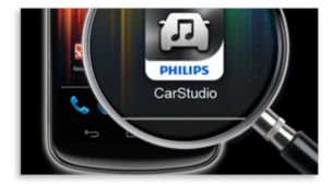 Kostenlose Philips CarStudio App zur Bedienung der Dockingstation