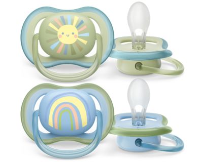 Philips Avent - Ciuccio Day & Night 0-6 mesi, set da 4 pezzi, con tappo  igienico : : Prima infanzia