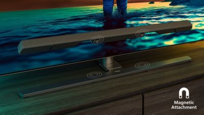 Magnetic attachment. Seamless fit, powerful sound