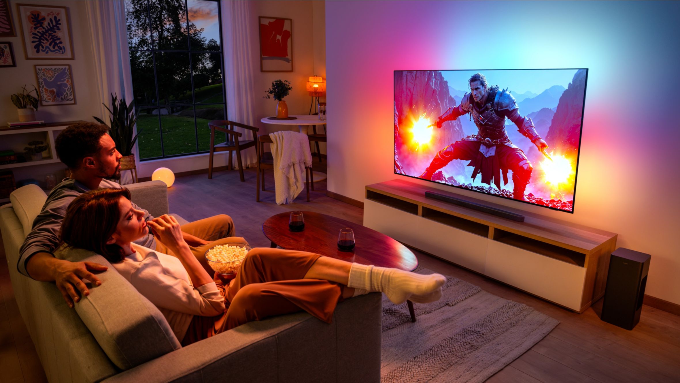 Movies feature of the Ambilight TVs