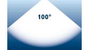 Breiter Abstrahlwinkel: bis zu 100°
