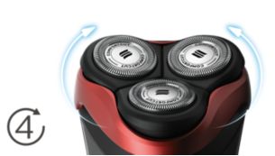 wet & dry electric shaver with pop-up trimmer