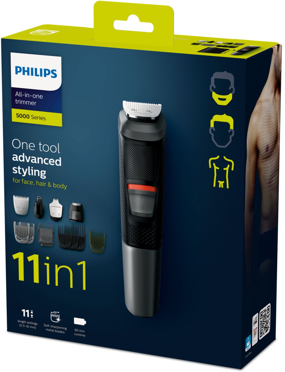 AFEITADORA Y CORTADORA DE PELO PHILIPS SERIES 5000 MG5730 GRIS 100V/240V