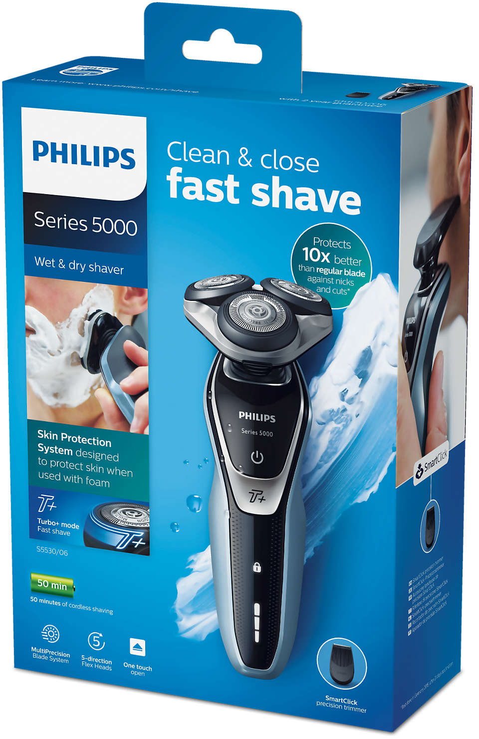 Shaver series 5000 Våd og elektrisk shaver S5530/06 | Philips