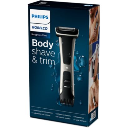 Precise body grooming, safe even below the belt