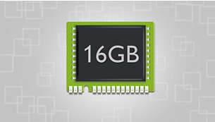Memoria integrada de 16 GB expandible