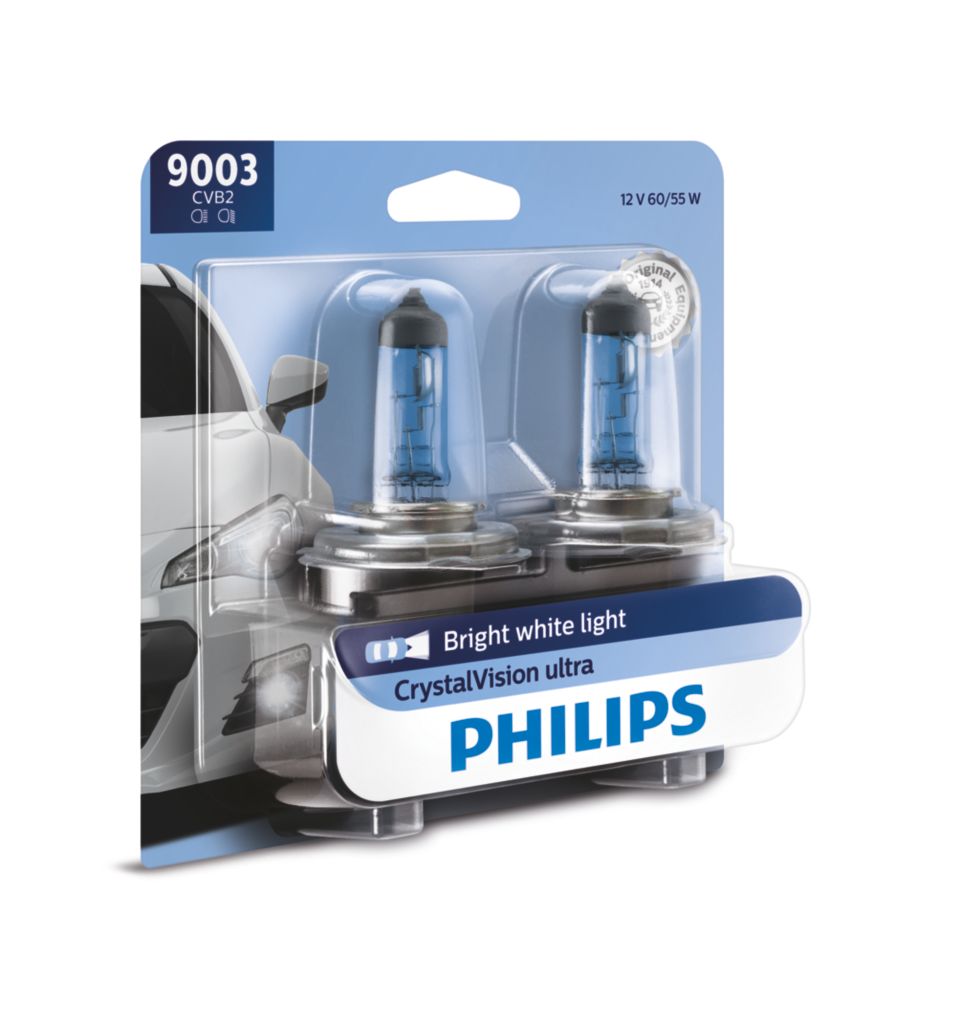 Philips 9003 VisionPlus Upgrade Headlight Bulb with up to 60% More Vision,  1 Pack 