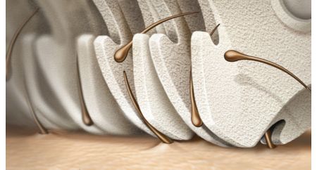 Epilation head of unique ceramic material for better grip