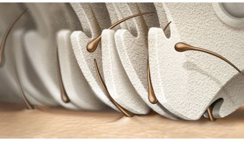 Epilation head in unique ceramic material for better grip