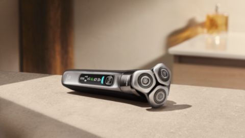 Navigation, icons and lights on the S9000 shaver